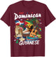 Guyana & Dominican Flag Culture Idea Guyanese T-Shirt - T-Shirt | Maroon