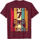 Seven 7yr 7 Birthday Boy Son Funny Gamer 7th Years Old T-Shirt - T-Shirt | Maroon