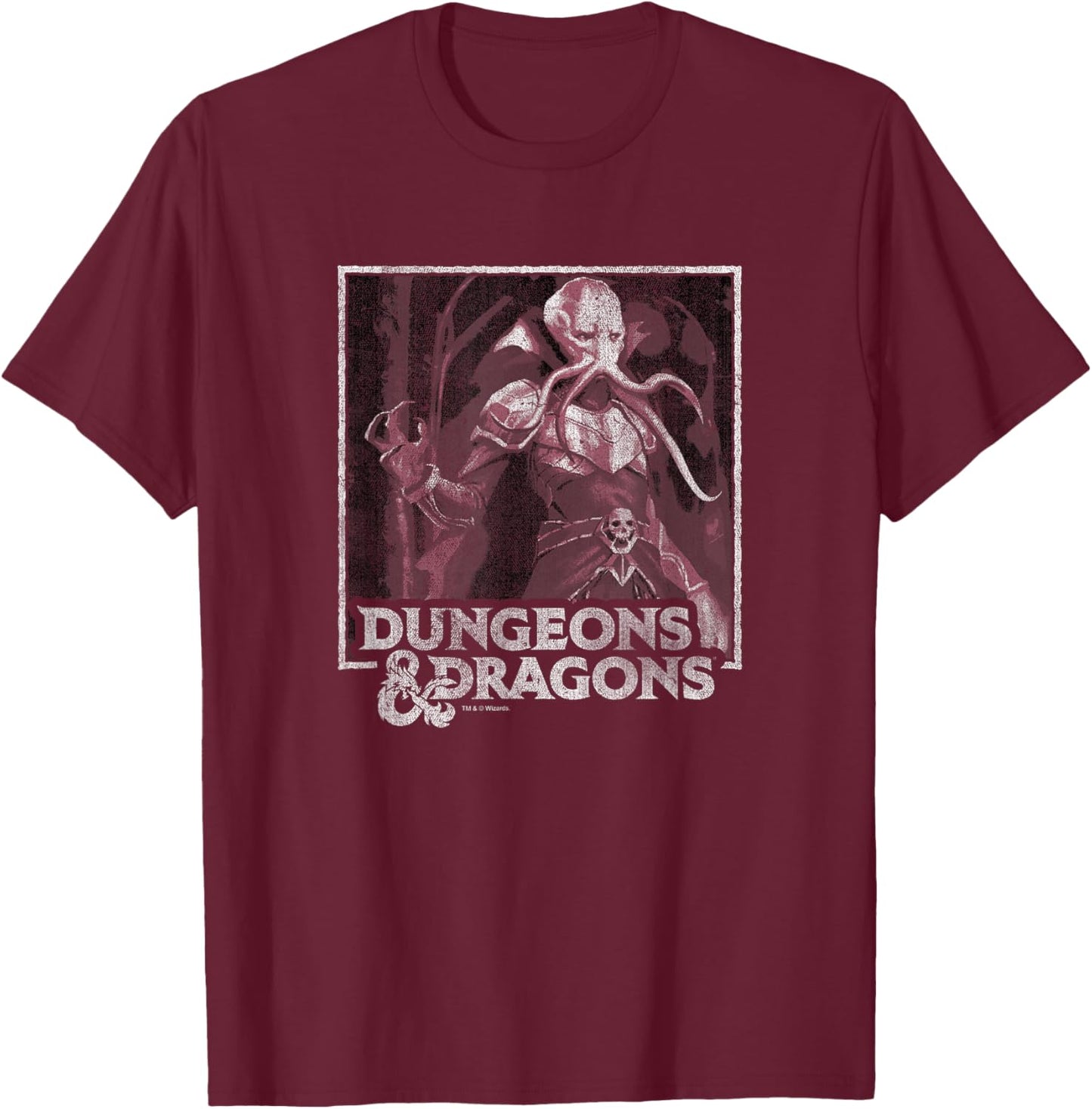 Dungeons & Dragons MindFlayer Box Up T-Shirt - T-Shirt | Maroon