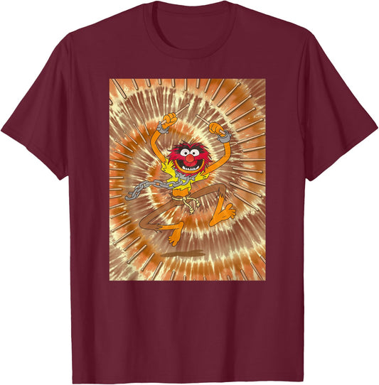 Disney - The Muppets Animal Tie Dye T-Shirt - T-Shirt | Maroon