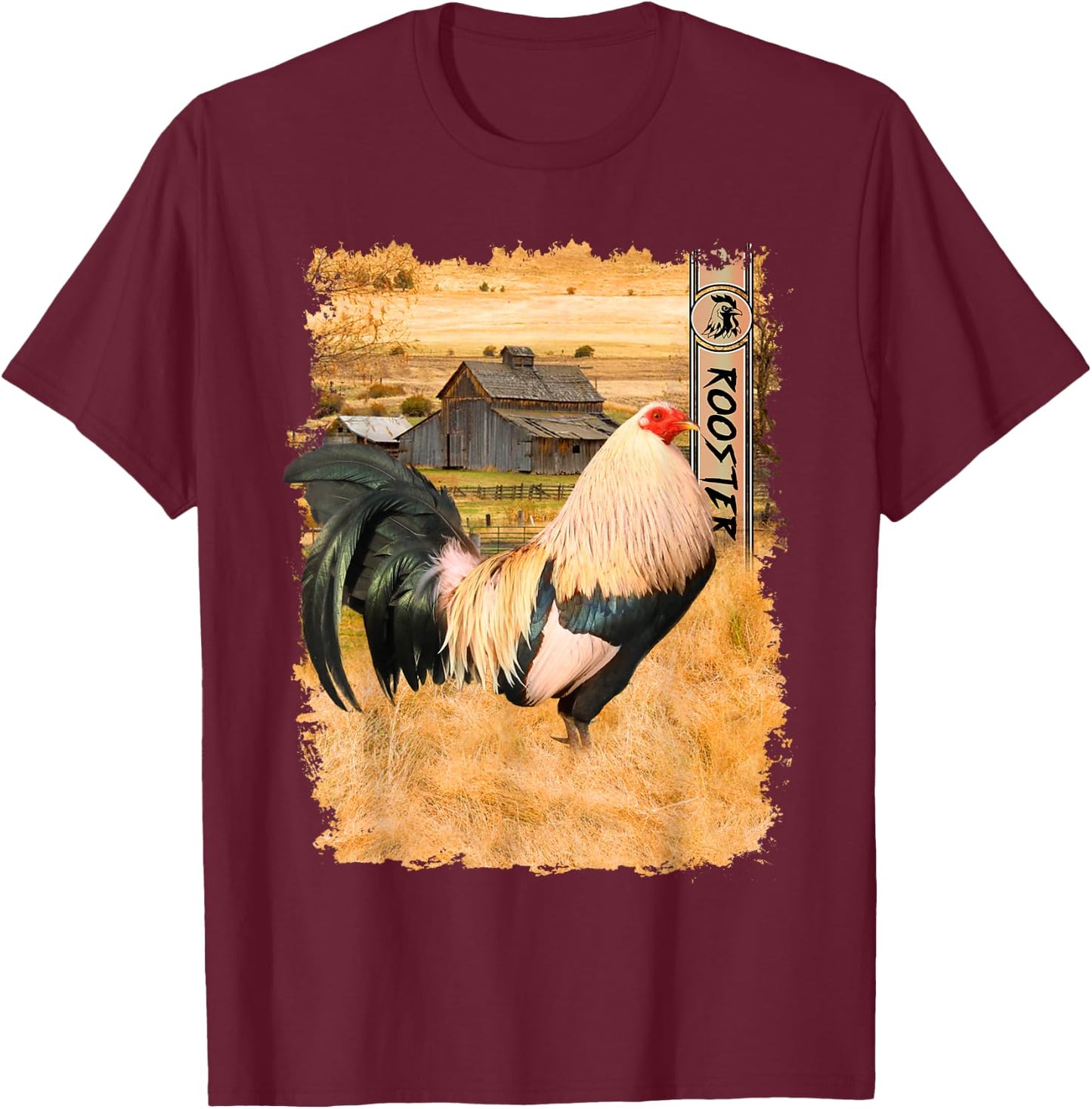 Rooster Cock Fight Enthusiast Small T-Shirt - T-Shirt | Maroon