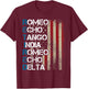 Phonetic Alphabet Retired Veteran Retirement Army Military T-Shirt - T-Shirt | Maroon