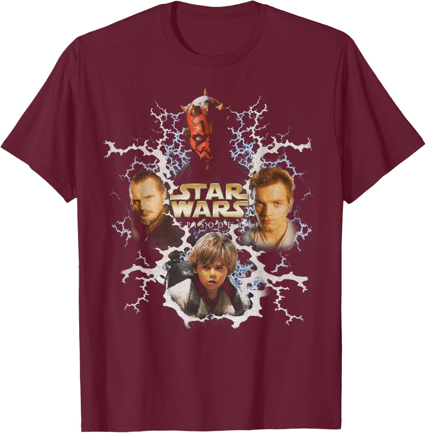 Star Wars Darth Maul Vintage Portrait T-Shirt - T-Shirt | Maroon