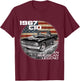 American Flag 1967 C10 67 Truck Vintage Silhouette Classic T-Shirt - T-Shirt | Maroon