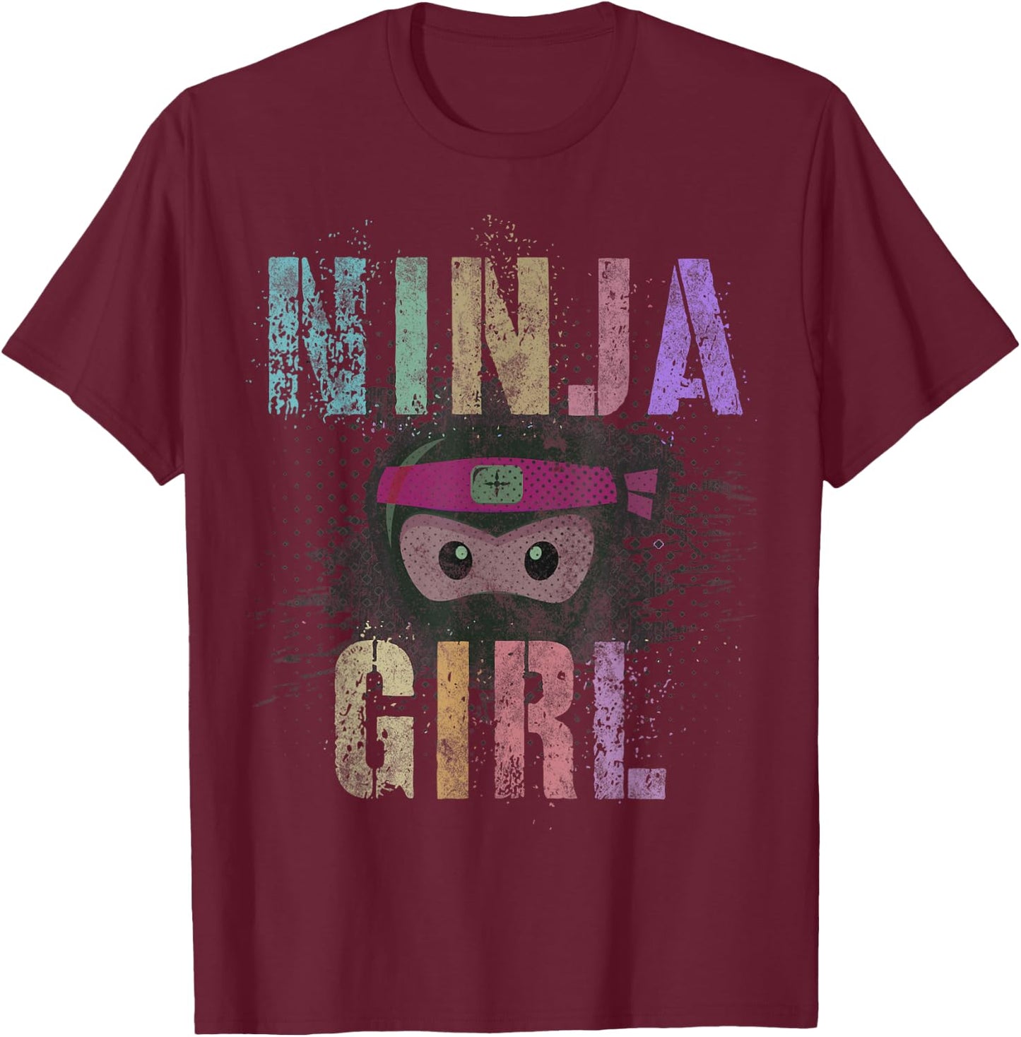 I'm NINJA GIRL I Want To Be Spy Wear A Mask Forget Princess T-Shirt - T-Shirt | Maroon