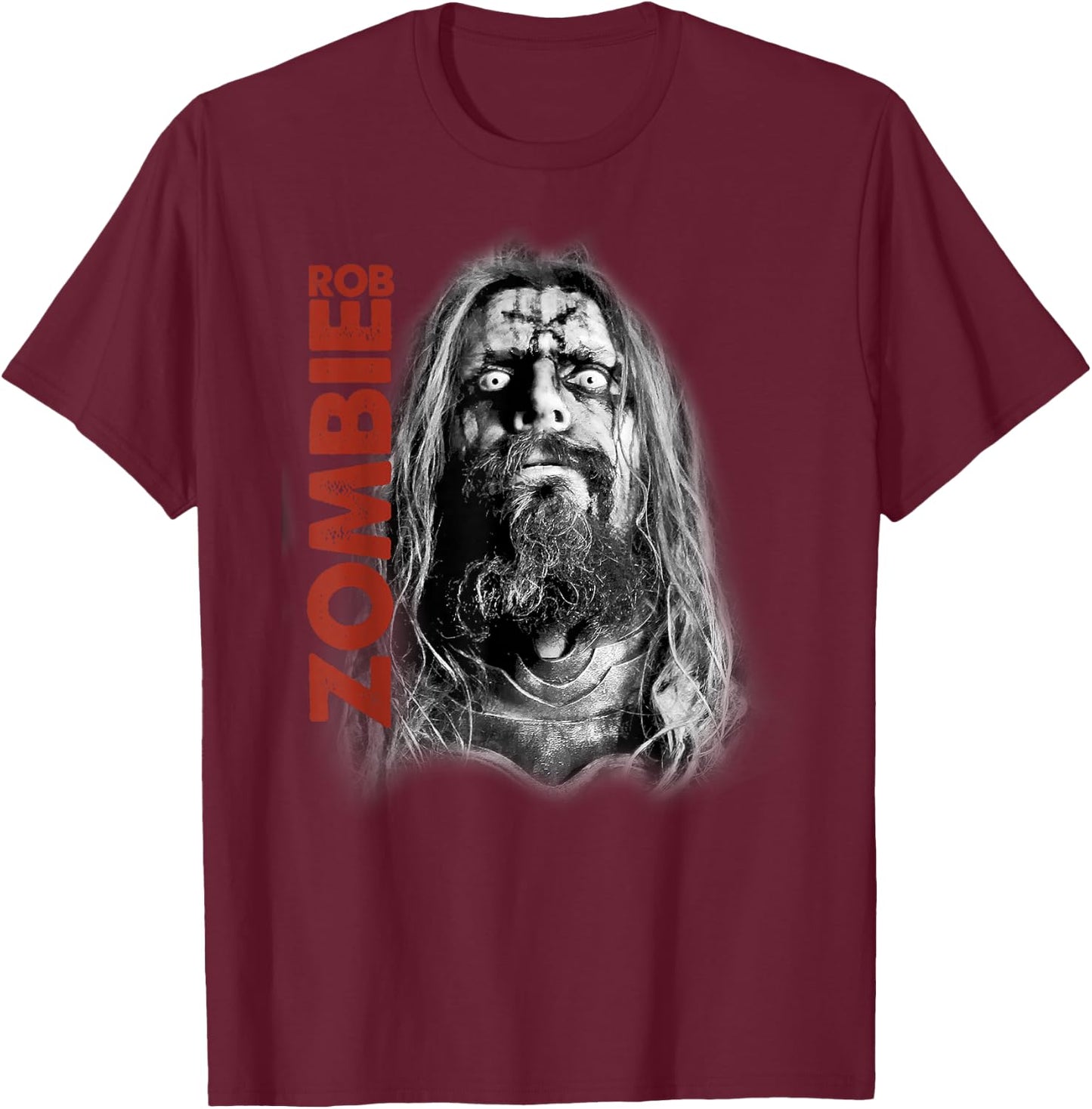 Rob Zombie – Unmasked Face T-Shirt - T-Shirt | Maroon