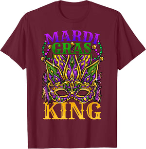 Mardi Gras King T-Shirt - T-Shirt | Maroon
