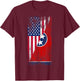 USA & Tennessee Flags - American Tennessean T-Shirt - T-Shirt | Maroon
