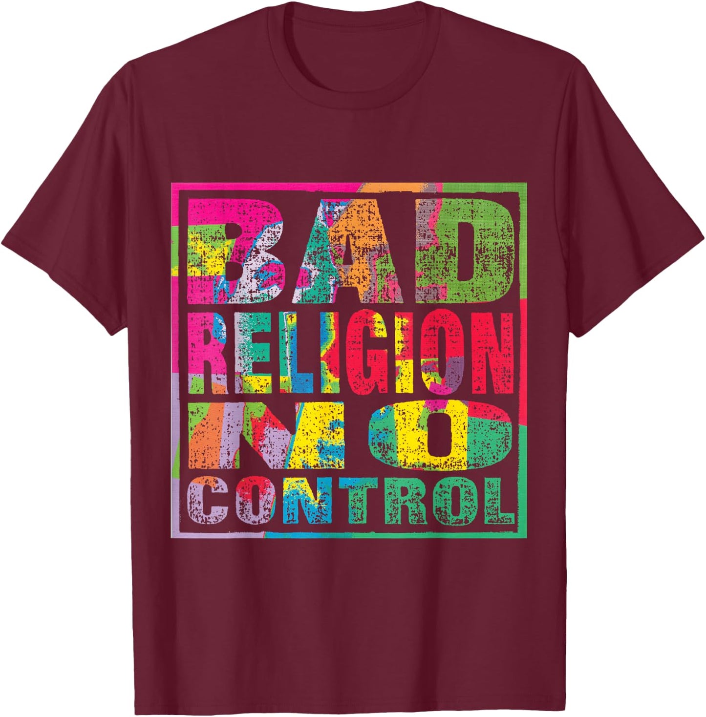 Bad Religion - Official Merchandise - No Control Small T-Shirt - T-Shirt | Maroon