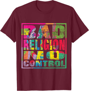 Bad Religion - Official Merchandise - No Control Small T-Shirt - T-Shirt | Maroon
