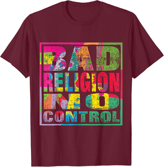 Bad Religion - Official Merchandise - No Control Small T-Shirt - T-Shirt | Maroon