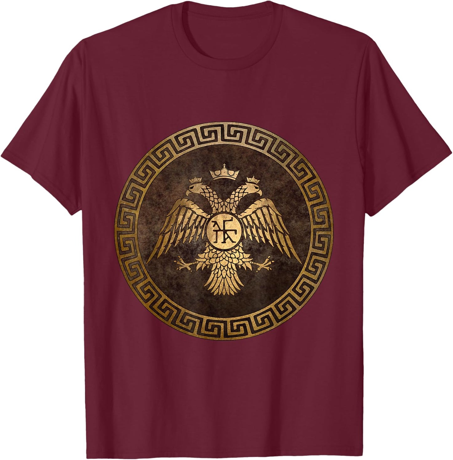 Byzantine Empire Symbol of Constantinople and the Emperor T-Shirt - T-Shirt | Maroon