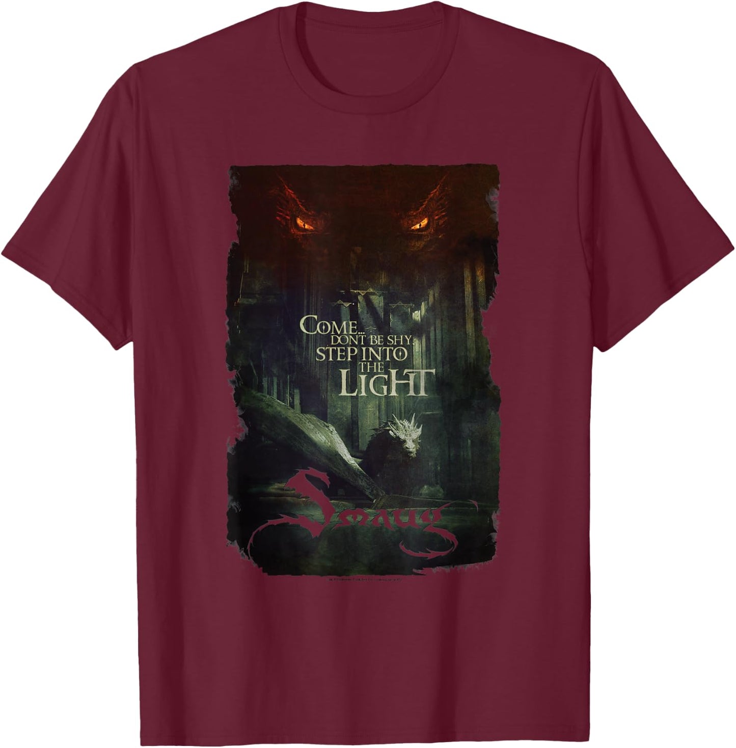 Hobbit Smaug Taunt T-Shirt - T-Shirt | Maroon