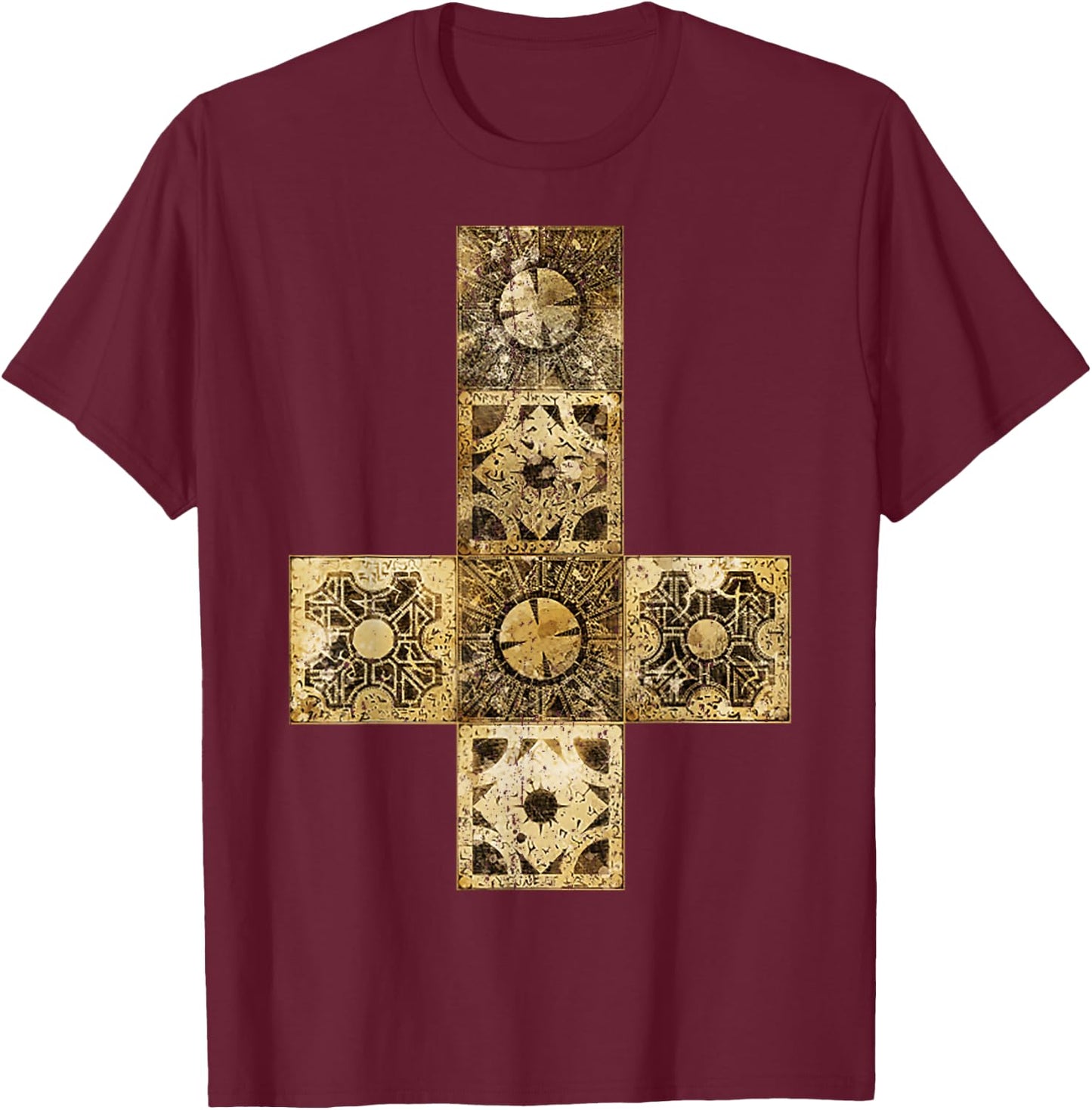 Vintage Cenobite Lament Configuration Puzzle Box V2 T-Shirt - T-Shirt | Maroon