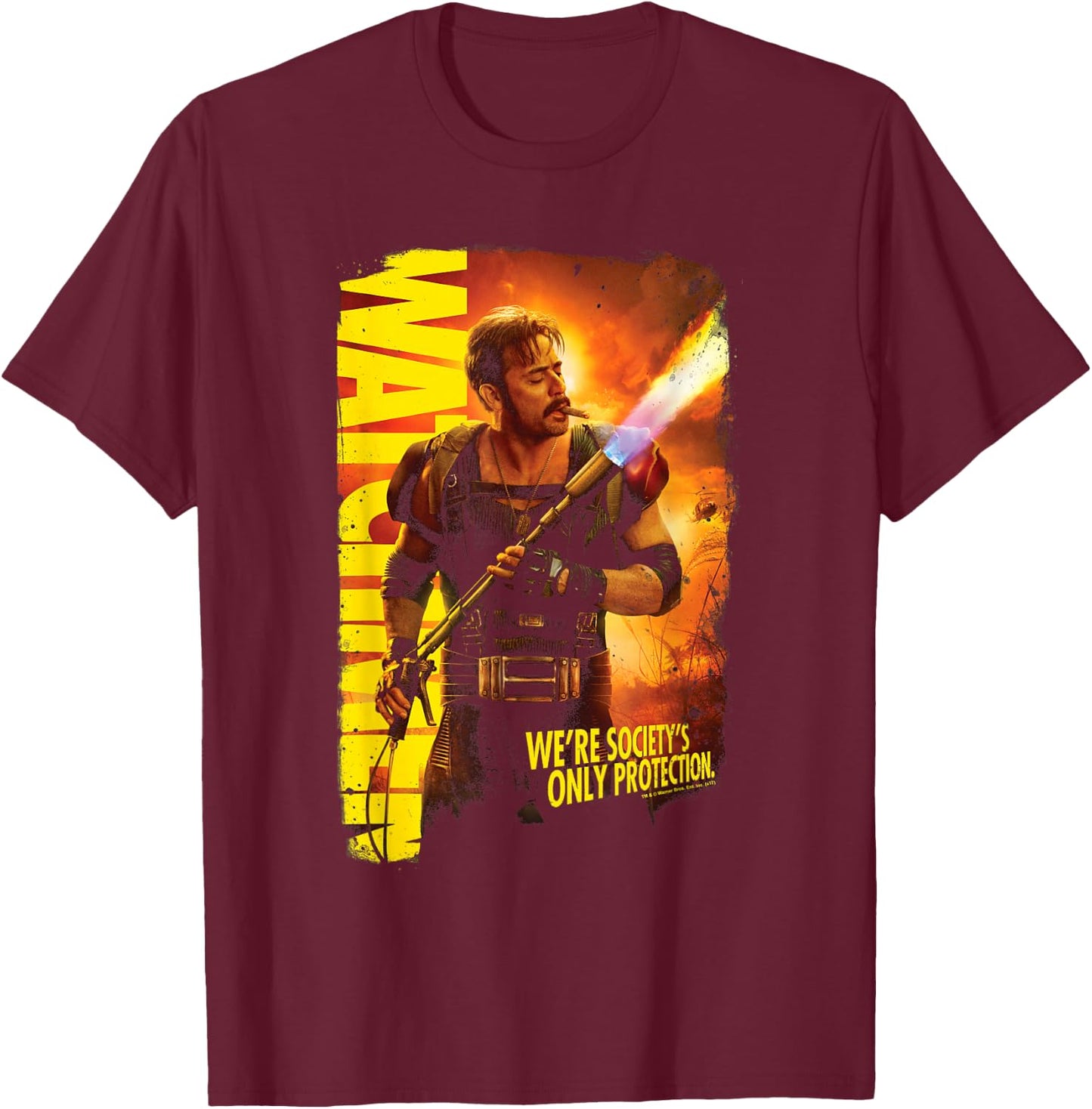 Watchmen Comedian Smoke 'em T-Shirt - T-Shirt | Maroon