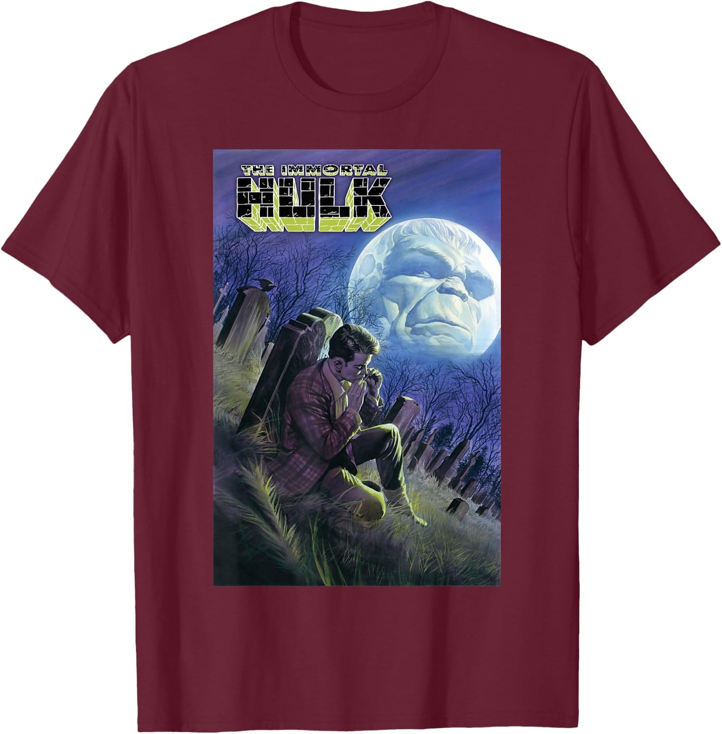 Marvel Immortal Hulk Death Of Rick Jones Comic Book Cover T-Shirt - T-Shirt | Maroon