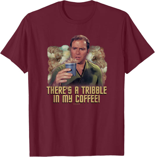 Star Trek Coffee Tribble T-Shirt - T-Shirt | Maroon