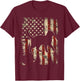 Vintage American Flag Cat Patriotic Cat Lover 4th of July T-Shirt - T-Shirt | Maroon