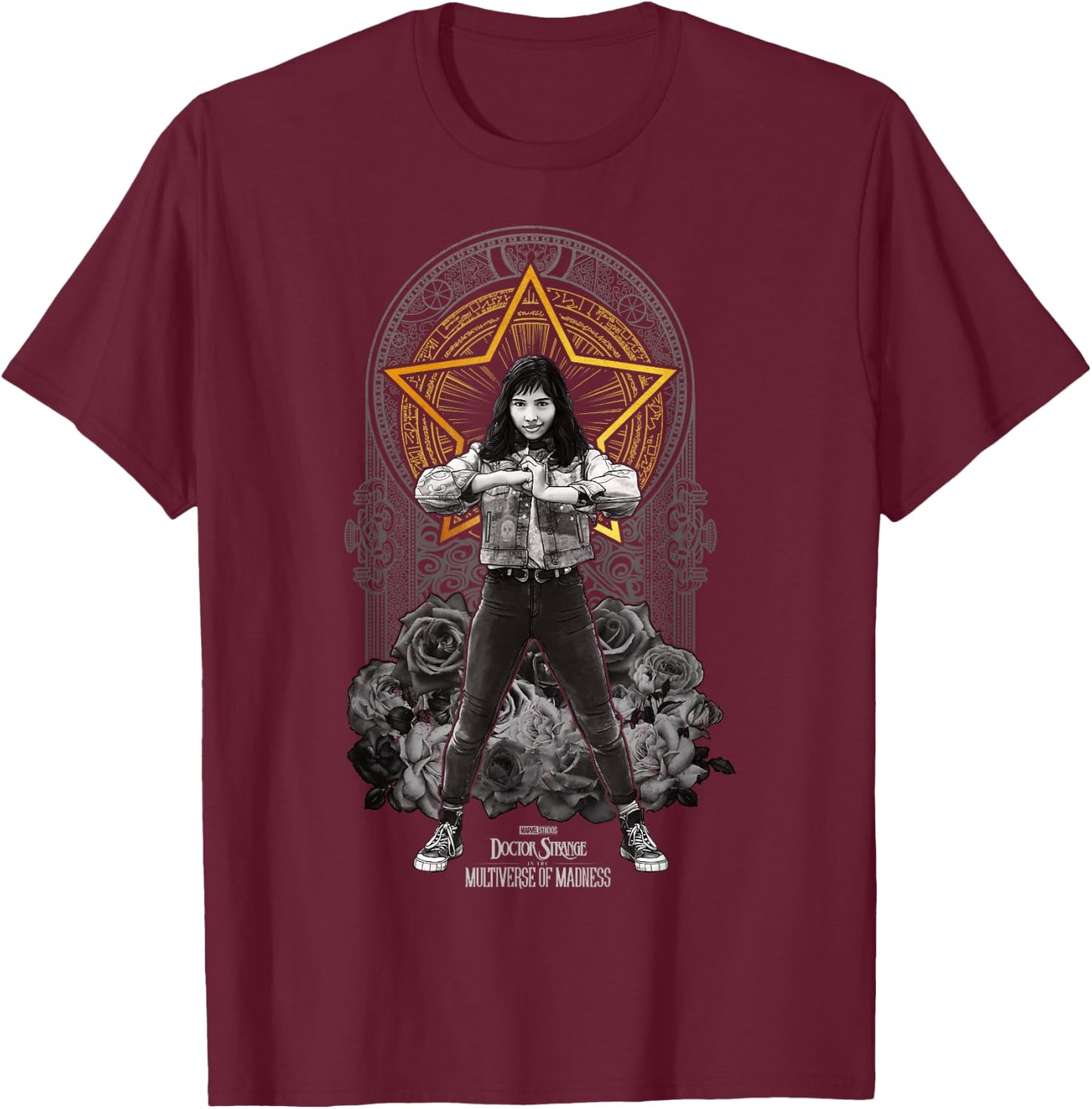 Marvel Doctor Strange In The Multiverse Of Madness Star T-Shirt - T-Shirt | Maroon