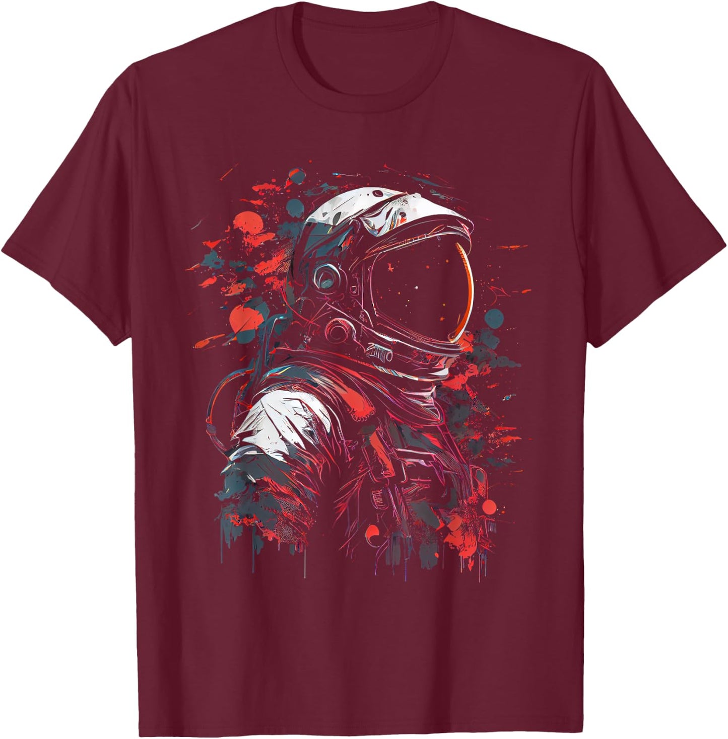 Astronaut Space Space Spaceship Planets Astronaut T-Shirt - T-Shirt | Maroon
