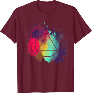 Sober Recover Sobriety Splash AA Alcoholic Abstinence T-Shirt - T-Shirt | Maroon