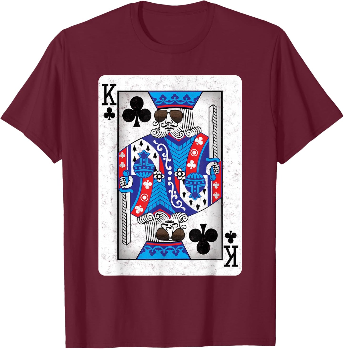 The Cool King of Clubs - Funny Poker Night T-Shirt - T-Shirt | Maroon