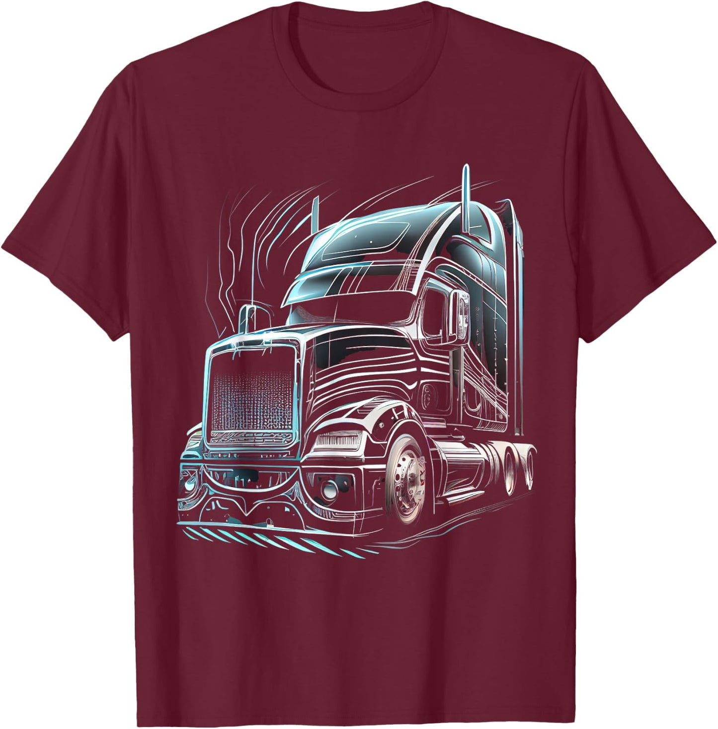 Truck Driver 18 Wheeler Trucker Gift T-Shirt - T-Shirt | Maroon