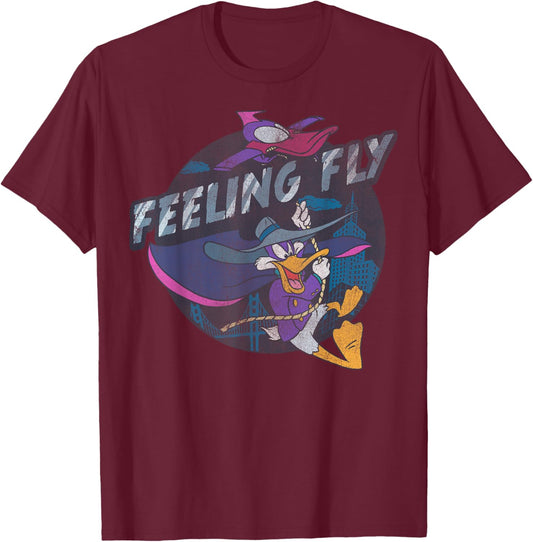 Disney Darkwing Duck Feeling Fly Portrait T-Shirt - T-Shirt | Maroon