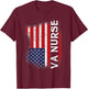 Veteran American USA Flag VA Nurse T-Shirt - T-Shirt | Maroon