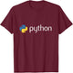 Python Programmer Computer Developers T-Shirt - T-Shirt | Maroon