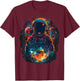 Astronaut STEM Space Graphic Design T-Shirt - T-Shirt | Maroon