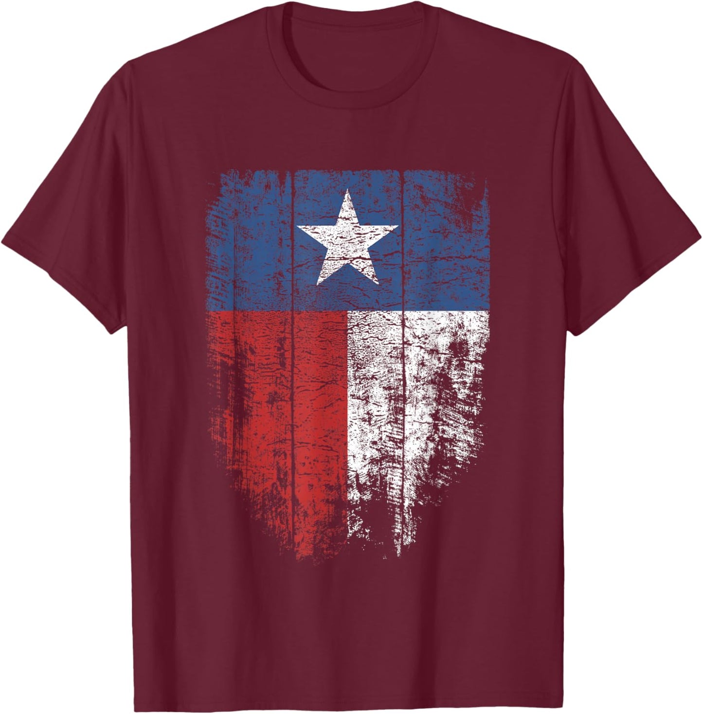 Texas T Shirt Women Men Kids | Distressed Texas State Flag T-Shirt - T-Shirt | Maroon