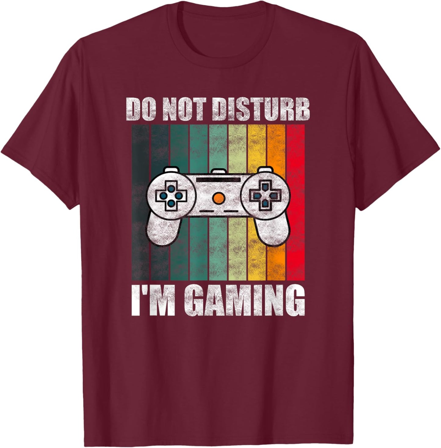 Do Not Disturb I'm Gaming Funny Video Gamer Gift Kids T-Shirt - T-Shirt | Maroon