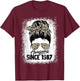 35 Years Old Awesome Since 1987 Leopard 35th Birthday T-Shirt - T-Shirt | Maroon