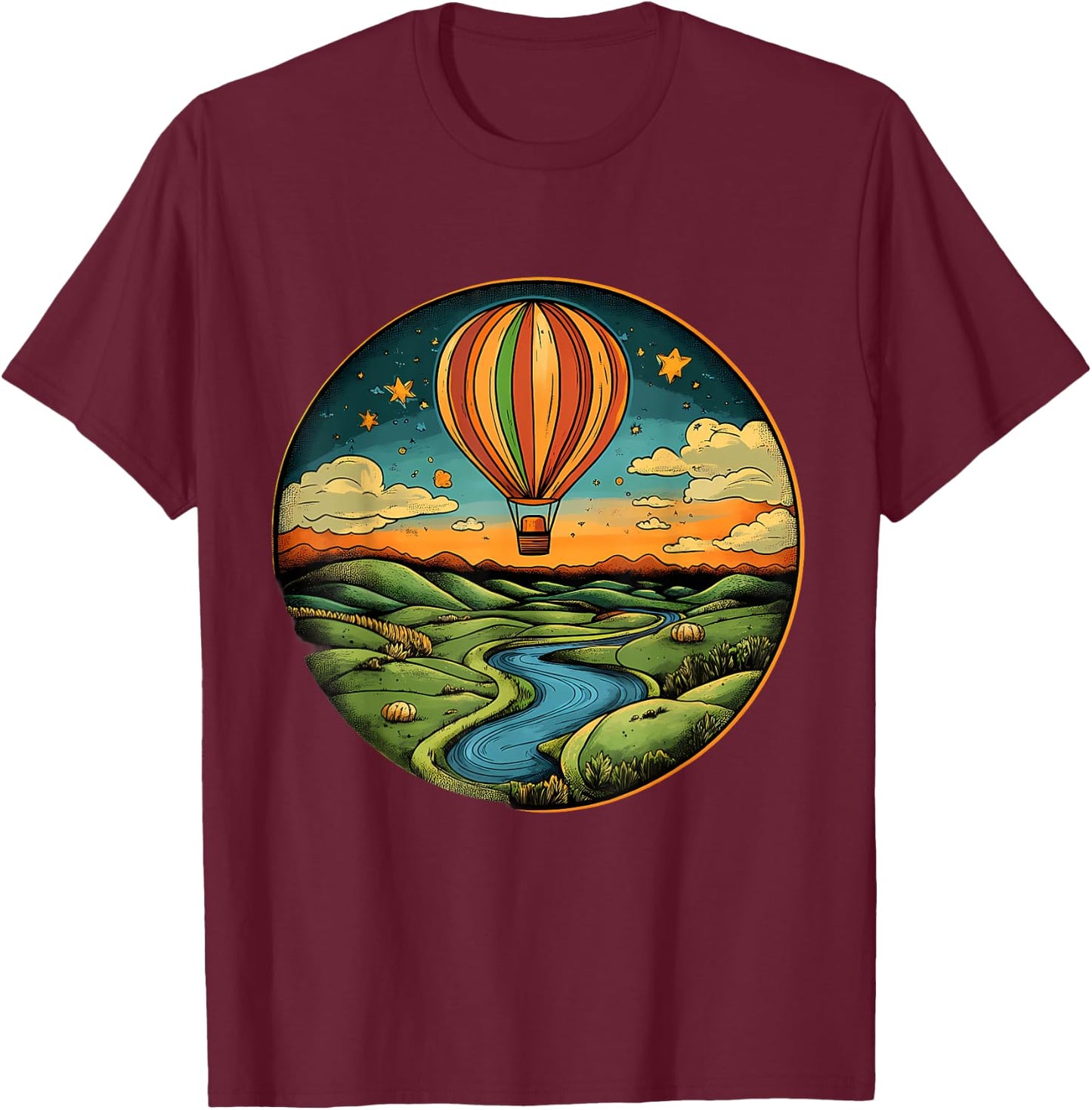 Hot Air Balloon Ride Festival Hot Air Ballooning T-Shirt - T-Shirt | Maroon