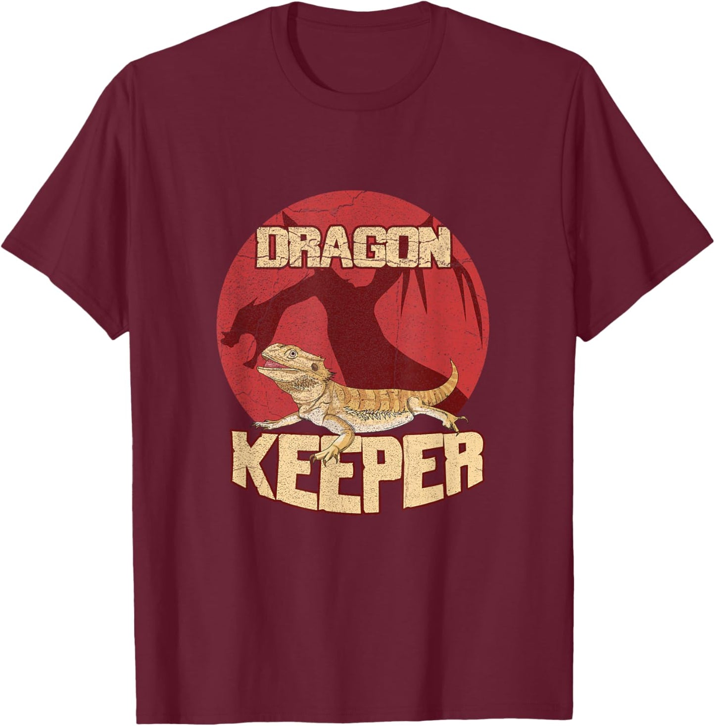 Bearded Dragon Design for a Reptile Nerd T-Shirt - T-Shirt | Maroon