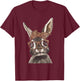 Cute Nerd Easter Bunny Mom Leopard Bandana Rabbit Easter T-Shirt - T-Shirt | Maroon