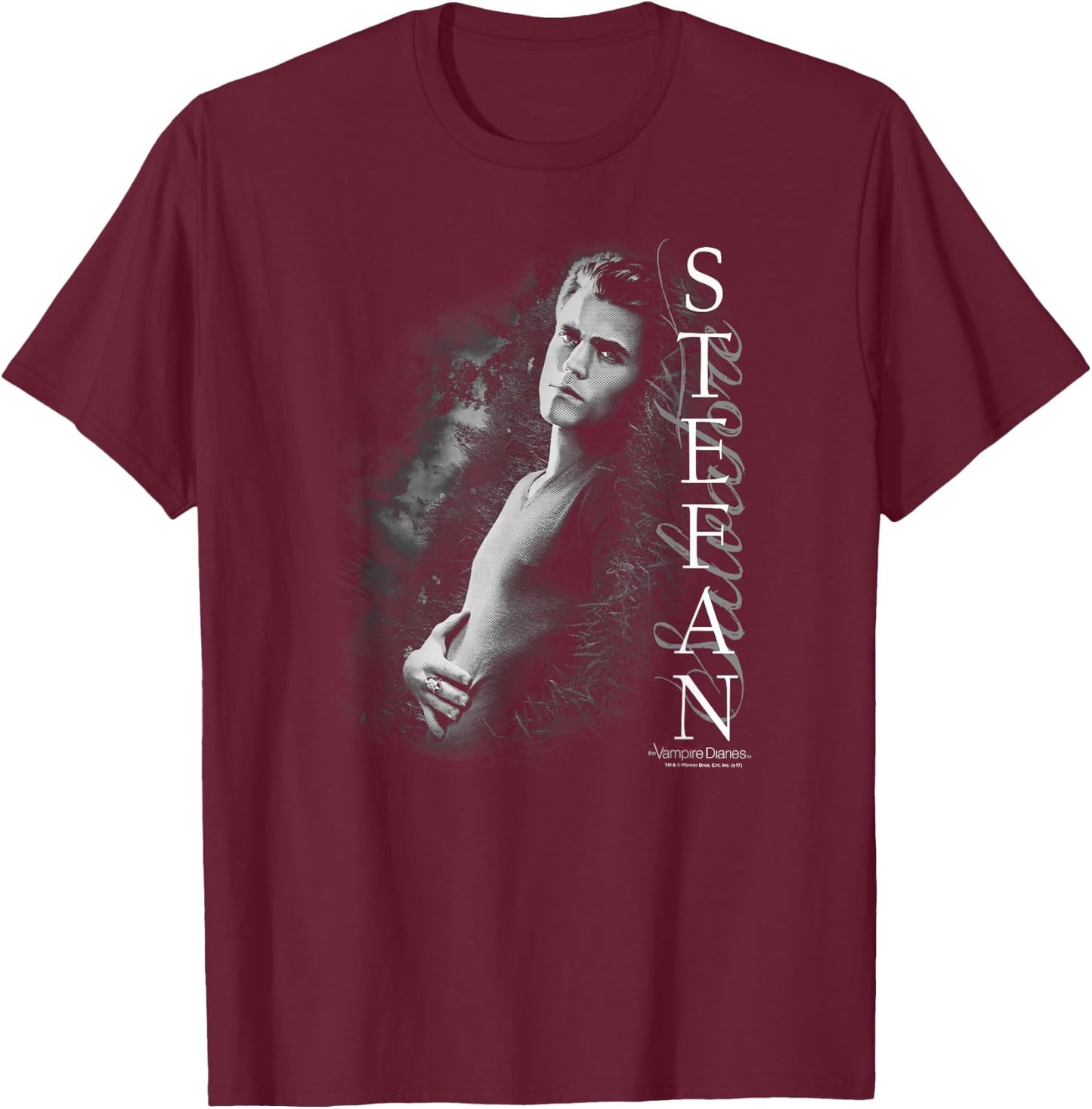 Vampire Diaries Stefan Next to Me T-Shirt - T-Shirt | Maroon