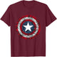 Kids Marvel Captain America Avengers Shield Comic Kids T-Shirt - T-Shirt | Maroon