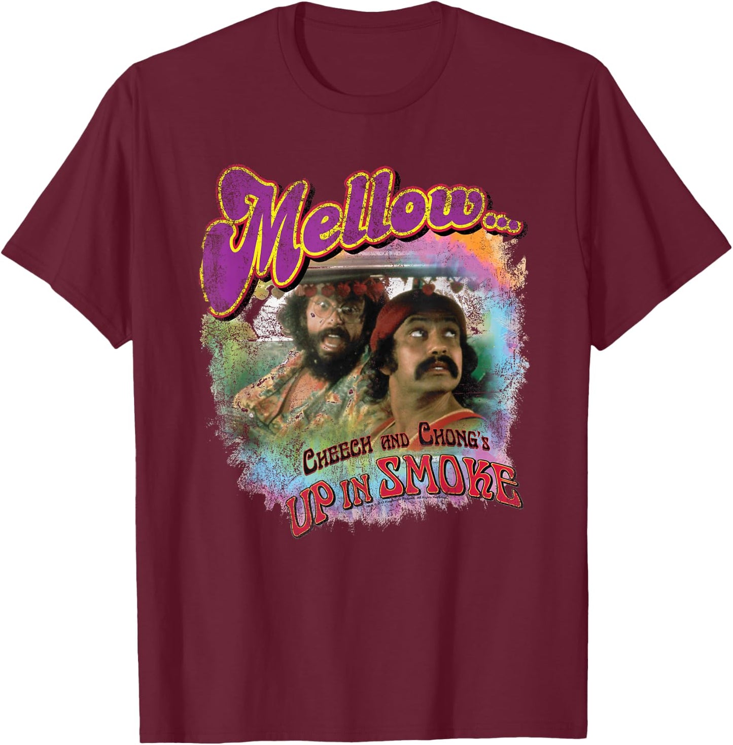 Up in Smoke Mellow T-Shirt - T-Shirt | Maroon