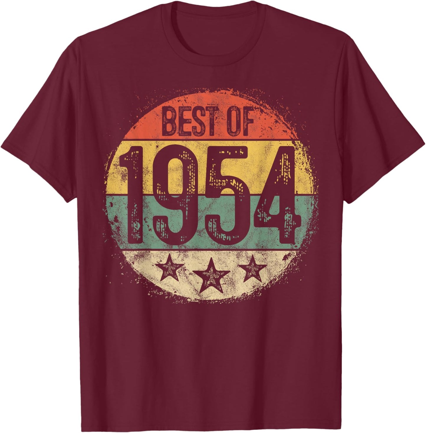 Best Of 1954 71st Birthday Gifts Women 71 Year Old T-Shirt - T-Shirt | Maroon
