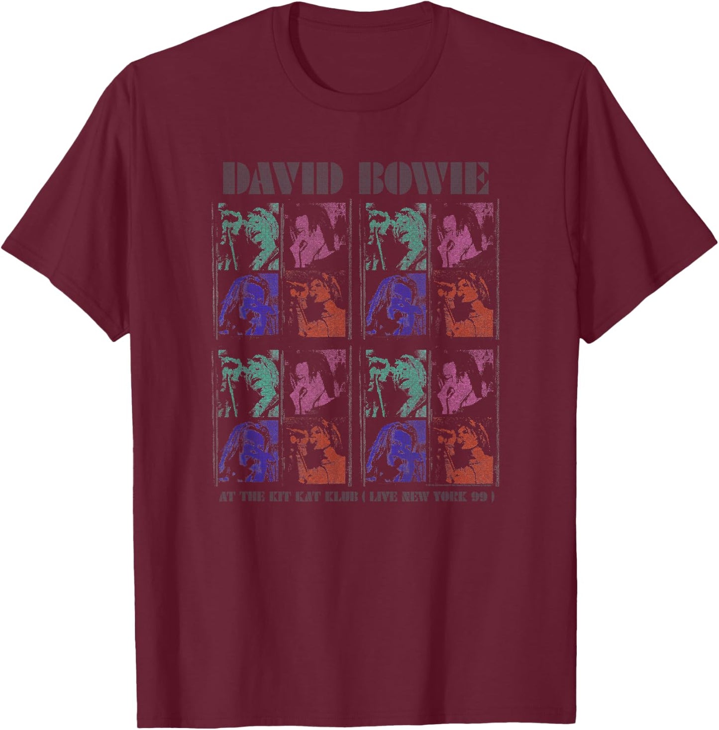 David Bowie - Kit Kat Klub New York 1999 T-Shirt - T-Shirt | Maroon