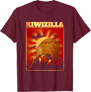 Kiwi Bird Bird Lover Kiwizilla T-Shirt - T-Shirt | Maroon