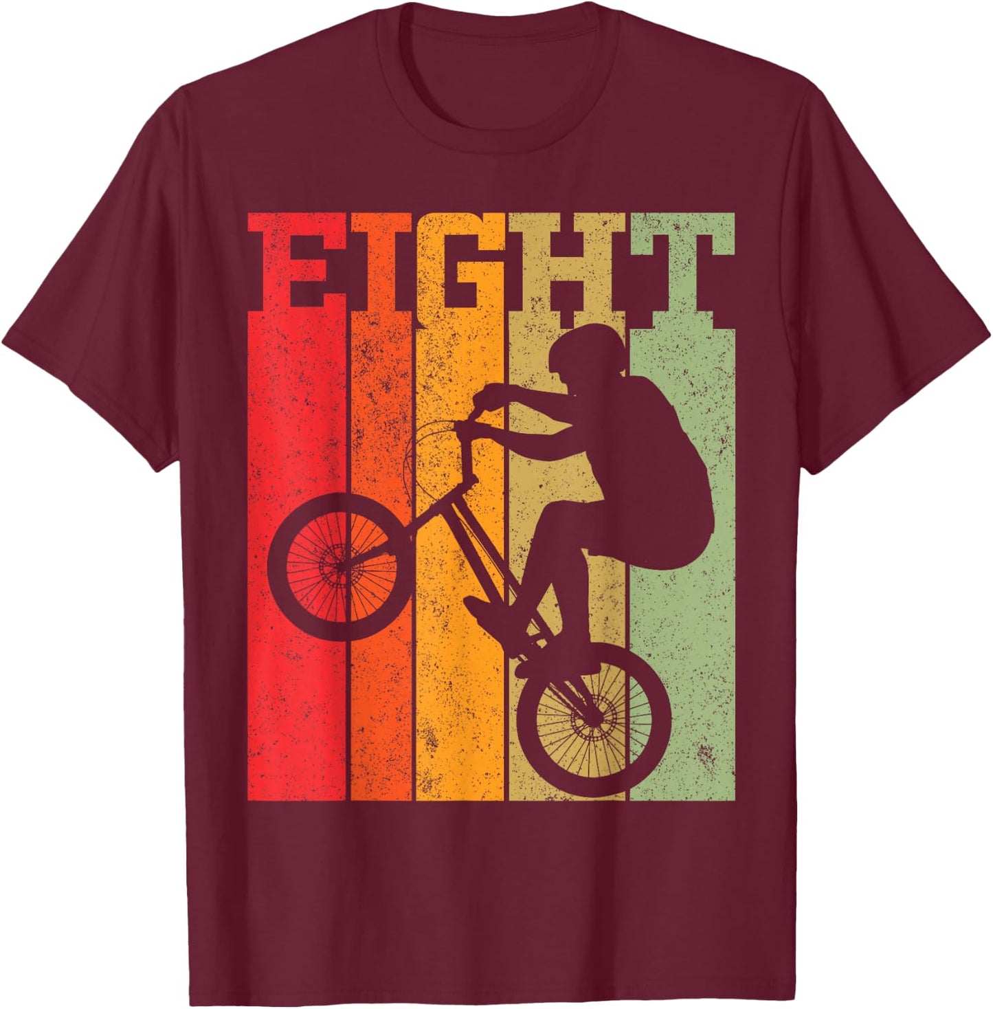 8th Birthday Boys 8 Year Old Eight BMX Bike racing bicycle T-Shirt - T-Shirt | Maroon