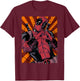 Marvel Deadpool Heart Hands Portrait Small T-Shirt - T-Shirt | Maroon