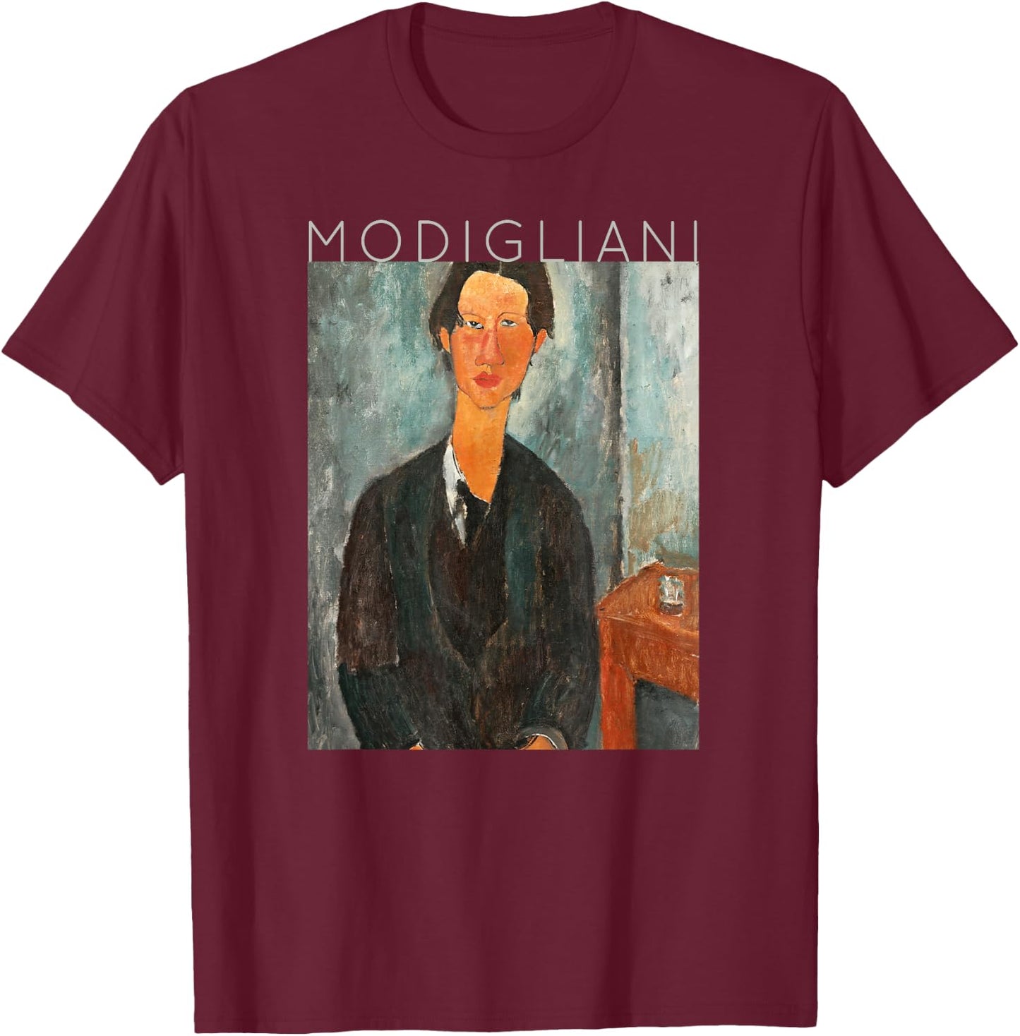 Amedeo Modigliani Chaim Soutine Painting Ideas for Artists T-Shirt - T-Shirt | Maroon
