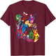Women of Marvel Female Super Heroes T-Shirt - T-Shirt | Maroon