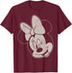 Disney Mickey And Friends Minnie Mouse Winking Portrait T-Shirt - T-Shirt | Maroon