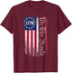 1776 We The People Betsy Ross 4th of July American Flag Men T-Shirt - T-Shirt | Maroon