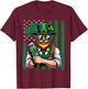 American Flag Plumber Saint Patrick's Day Irish Shamrock Kids Men T-Shirt - T-Shirt | Maroon